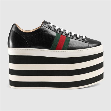 black gucci wemons sneakers|Gucci platform sneakers black.